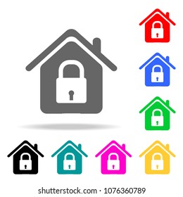 castle and house icon. Elements of real estate in multi colored icons. Premium quality graphic design icon. Simple icon for websites, web design, mobile app, info graphics on white background