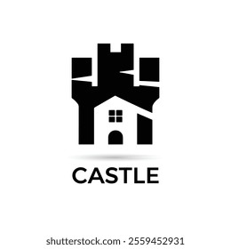 castle house logo. modern castle icon