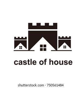 castle house  professional logo flat vector template