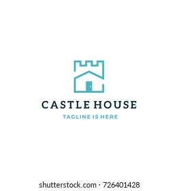 Castle House Real Estate Mortgage Vector Logo Icon Template