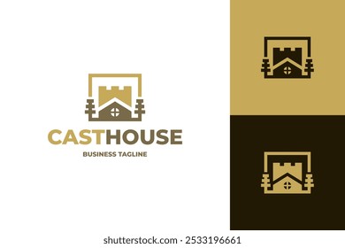 castle house vector logo design