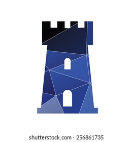 castle icon Abstract Triangle Geometrical background 
