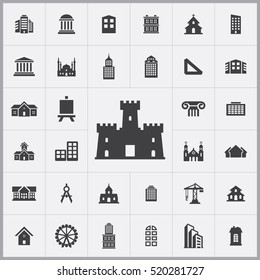 castle icon. architecture icons universal set for web and mobile