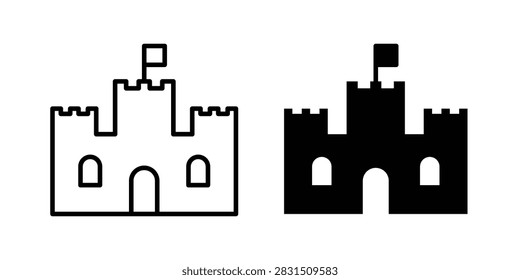 Castle icon black art bundle