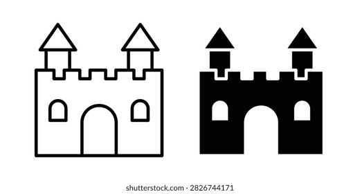 Castle icon in black, best for Print