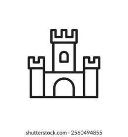 Castle icon Black and white logo