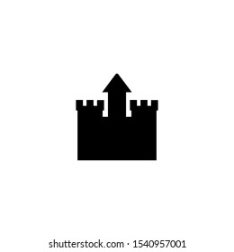 Castle icon. Build architecture symbol. Tower sign