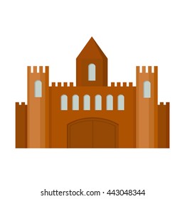 Castle icon cartoon. 
