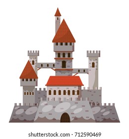 Castle icon. Cartoon illustration of castle vector icon for web