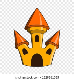 Castle icon in cartoon style on a background for any web design 