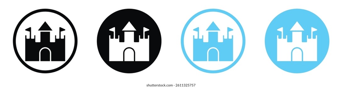 Castle icon collection. vector illustration set