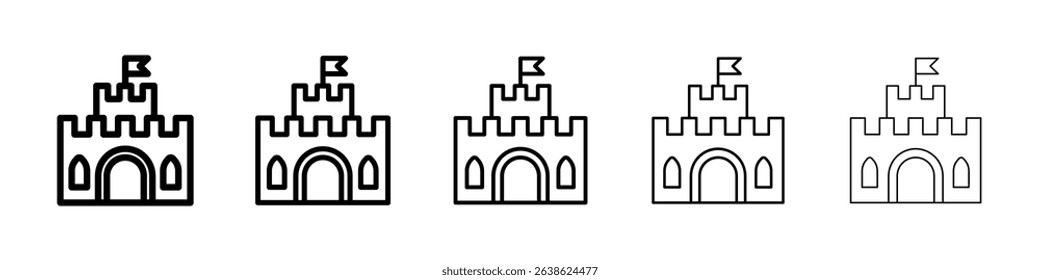 Castle icon concept. graphic design, logo, Web, UI.