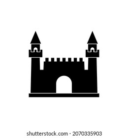 Castle icon design template vector isolated illustration