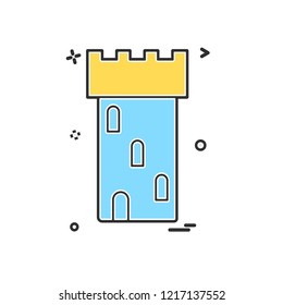 Castle icon design vector