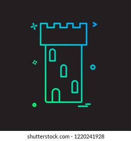 Castle icon design vector