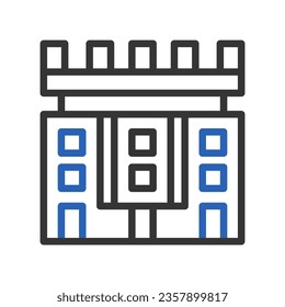 Castle icon duocolor blue grey summer beach illustration vector element and symbol perfect.
