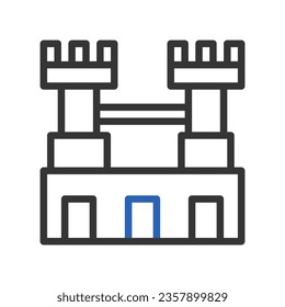 Castle icon duocolor blue grey summer beach illustration vector element and symbol perfect.