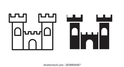 Castle icon editable artwork bundle