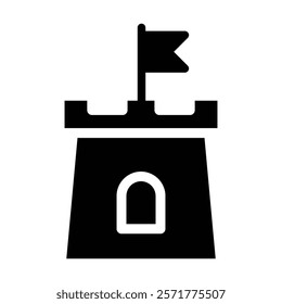 Castle Icon Element For Design