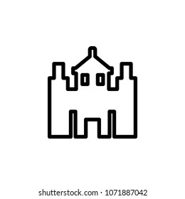 Castle icon. Element of minimalistic icons for mobile concept and web apps. Thin line icon for website design and development, app development on white background