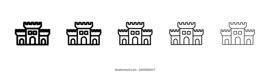 Icono de castillo lleno de concepto de signo plano para el Diseño web.
