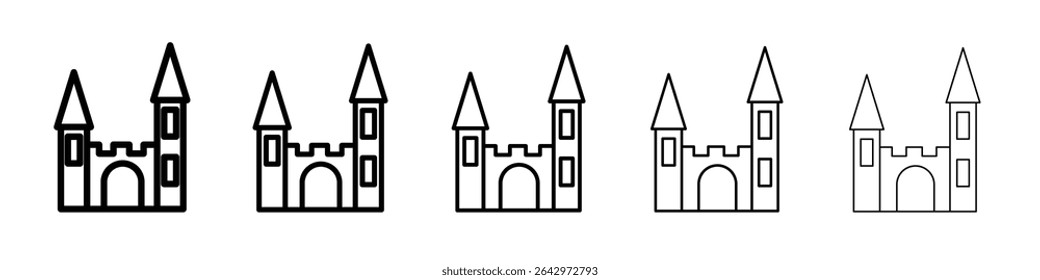 ícone de castelo Design plano em fundo isolado