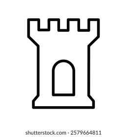 Castle icon Flat simple outline