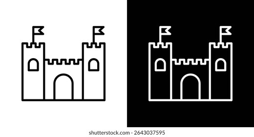 Castle icon Flat style logo vector. perfect for UI designs