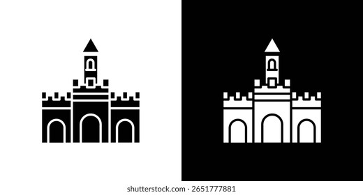 Schloss-Symbol eines flachen Stilvektors