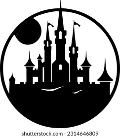 Castle icon in hand drawn style.	
