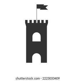 Schloss-Symbol. Historische Vektorgrafik.