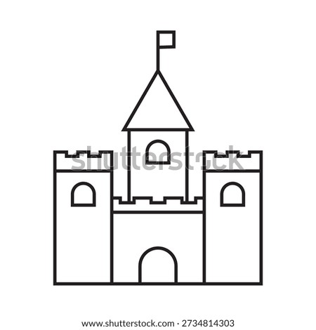 castle icon illsutration element design