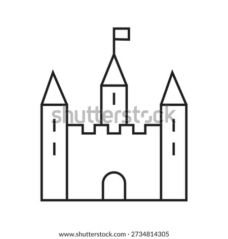 castle icon illsutration element design
