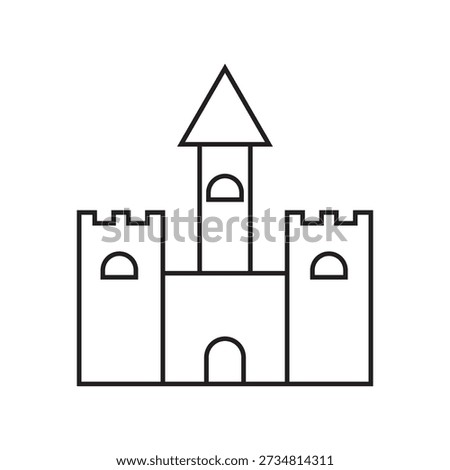 castle icon illsutration element design