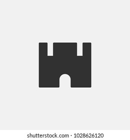 Castle icon illustration isolated vector sign symbol