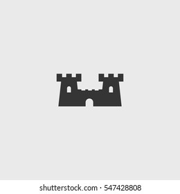 castle icon illustration isolated vector sign symbol