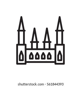 castle icon illustration isolated vector sign symbol