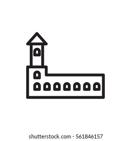 castle icon illustration isolated vector sign symbol