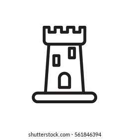castle icon illustration isolated vector sign symbol