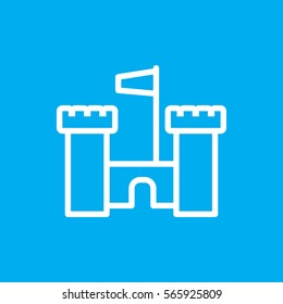 castle icon illustration isolated vector sign symbol