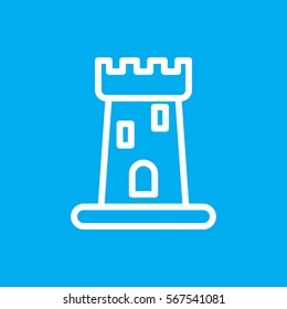 castle icon illustration isolated vector sign symbol