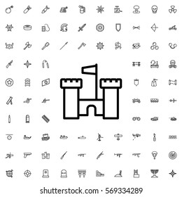 castle icon illustration isolated vector sign symbol