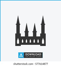 castle icon illustration isolated vector sign symbol