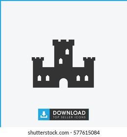 castle icon illustration isolated vector sign symbol