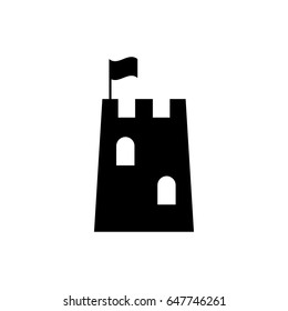 castle icon illustration isolated vector sign symbol