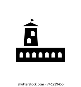 castle icon illustration isolated vector sign symbol