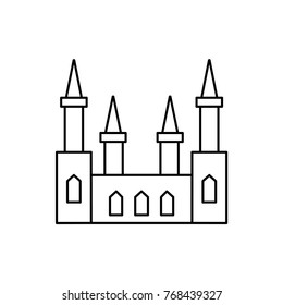 castle icon illustration isolated vector sign symbol