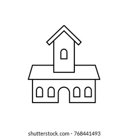 castle icon illustration isolated vector sign symbol