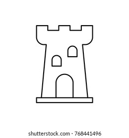 castle icon illustration isolated vector sign symbol