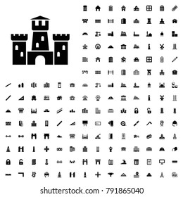 Castle icon illustration isolated vector sign symbol. architecture icons vector set.